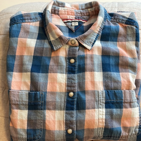 Blue pink Tommy Hilfiger casual shirt - Picture 4 of 4